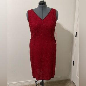 JDM Crimson Red sequins party dress, Large